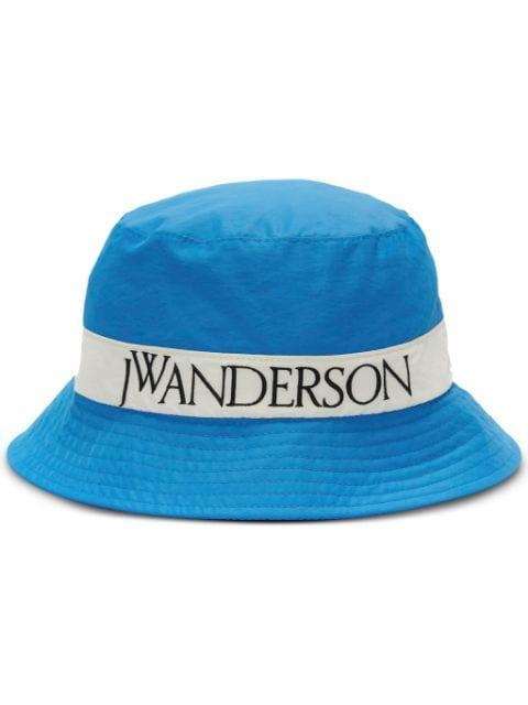 logo-embroidered tonal-stitching bucket hat by JW ANDERSON