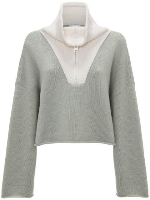 logo-patch long-sleeve jumper by JW ANDERSON