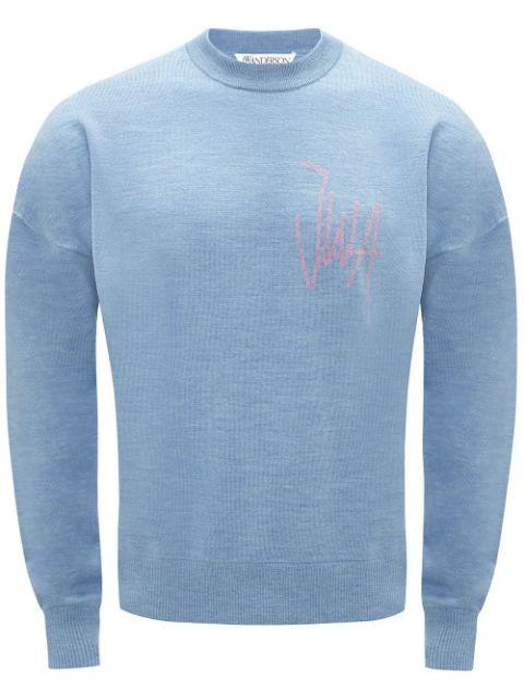 logo-print crew neck sweatshirt by JW ANDERSON
