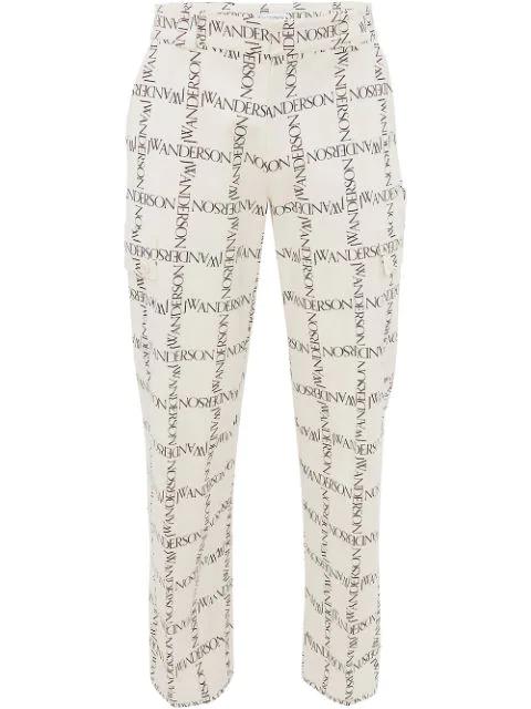 logo-print straight-leg trousers by JW ANDERSON