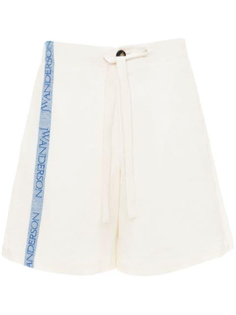logo-tape wide-leg shorts by JW ANDERSON