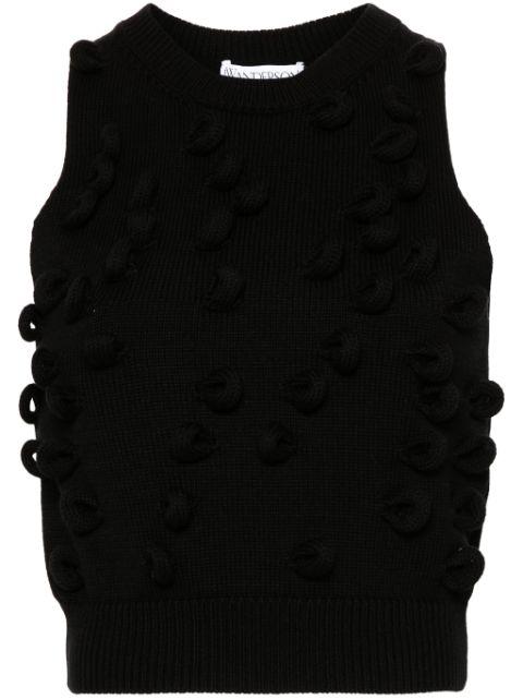 loop-detailing knitted tank top by JW ANDERSON