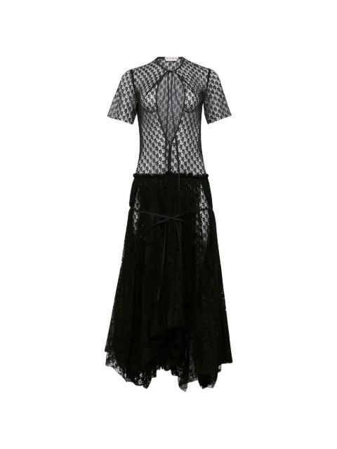 mixed lace maxi dress by JW ANDERSON
