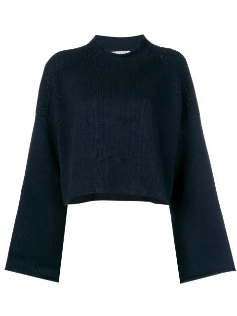 navy shoulder cable detail jumper by JW ANDERSON