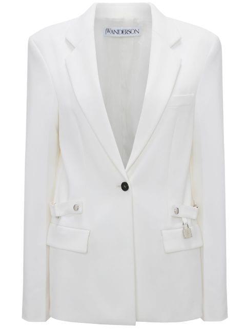 notched-lapels single-breasted blazer by JW ANDERSON