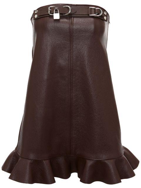 padlock-detail leather minidress by JW ANDERSON