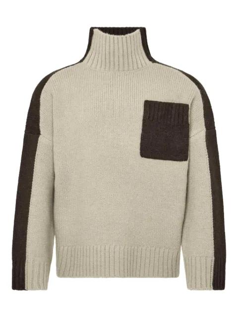 panelled high-neck sweater by JW ANDERSON