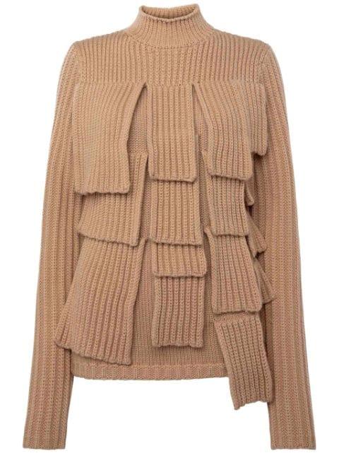 panelled ribbed jumper by JW ANDERSON