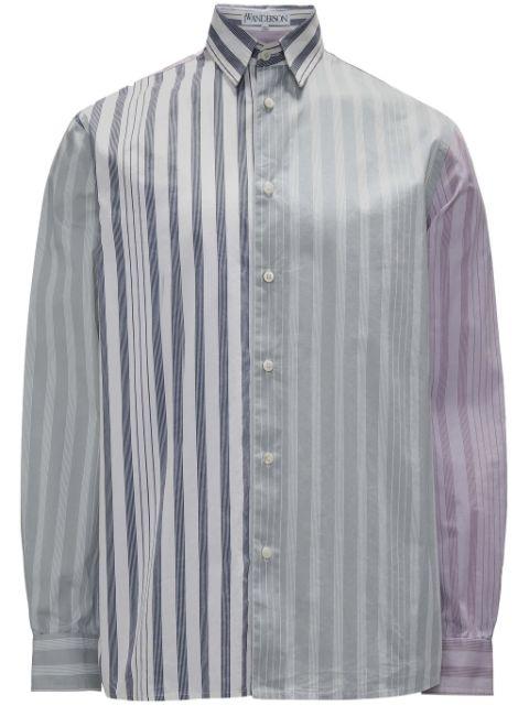 panelled stripe-print shirt by JW ANDERSON