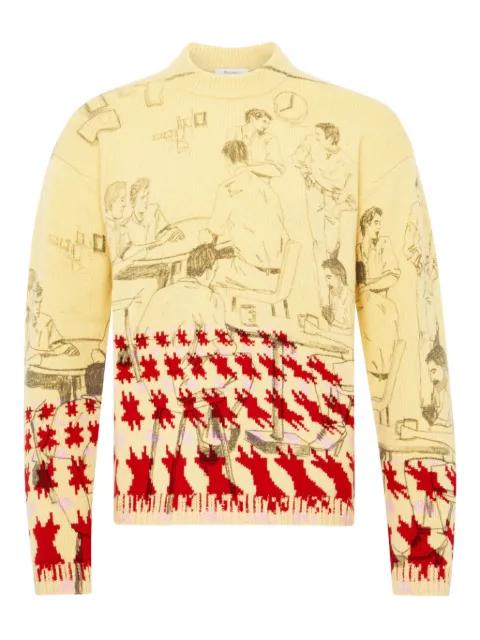 patterned-intarsia jumper by JW ANDERSON