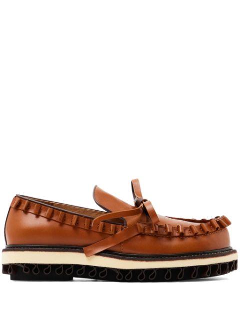 ruffled leather loafers by JW ANDERSON