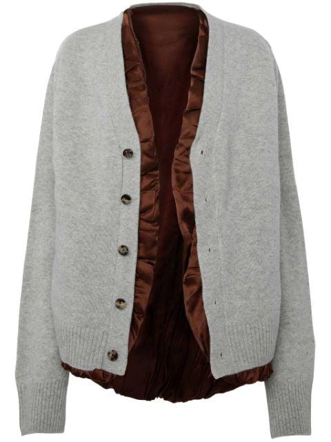 satin-lined cardigan by JW ANDERSON
