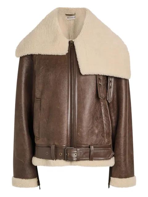 shearling belted jacket by JW ANDERSON