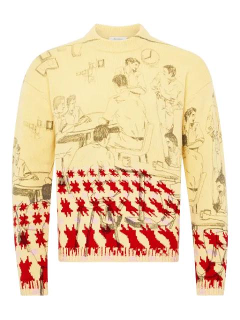 sketch-houndstooth sweater by JW ANDERSON
