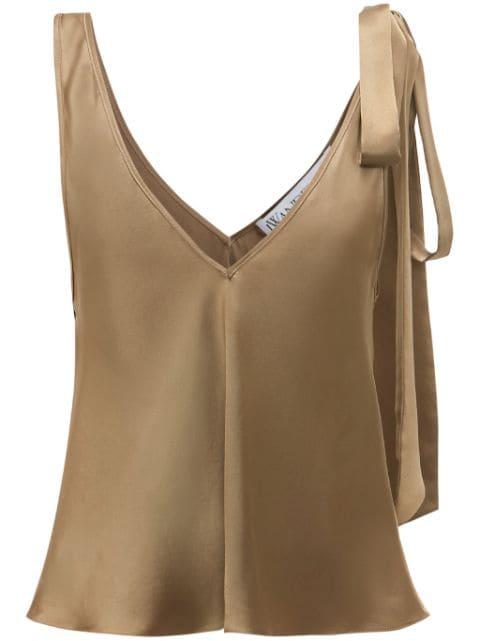 sleeveless silk top by JW ANDERSON
