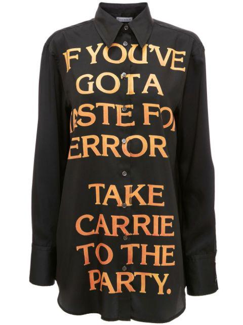 slogan-print cotton shirt by JW ANDERSON