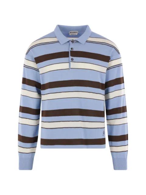 striped buttoned polo shirt by JW ANDERSON