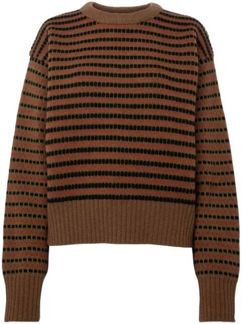 striped-jacquard wool sweater by JW ANDERSON