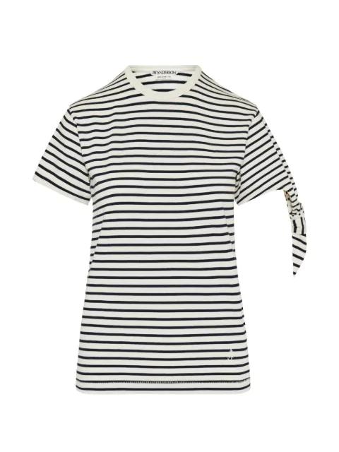 striped tie-sleeve T-shirt by JW ANDERSON