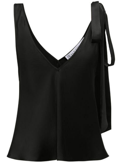 tie-shoulder silk vest top by JW ANDERSON
