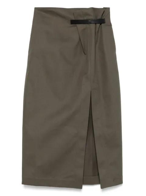 twill-weave midi skirt by JW ANDERSON