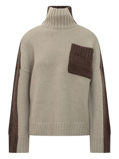two-tone panelled sweater by JW ANDERSON