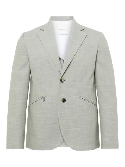 zip-pocket two-button blazer by JW ANDERSON