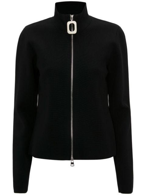 zip-up fine-knit cardigan by JW ANDERSON