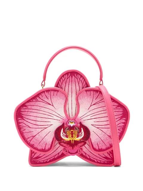 Flora orchid-embroidered tote bag by JW PEI