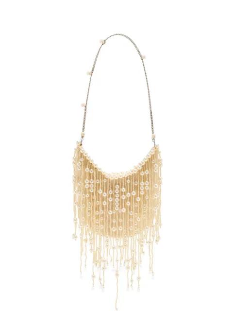 beaded fringe-trimmed shoulder bag by JW PEI