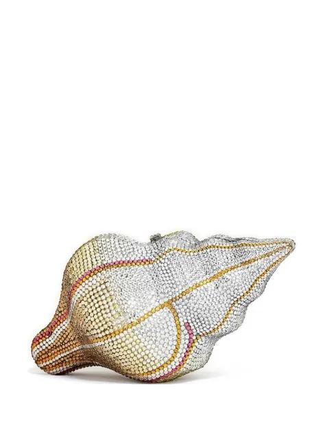 crystal-embellished shell clutch-bag by JW PEI