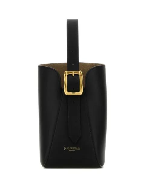 cylindrical adjustable-strap shoulder bag by J&M DAVIDSON