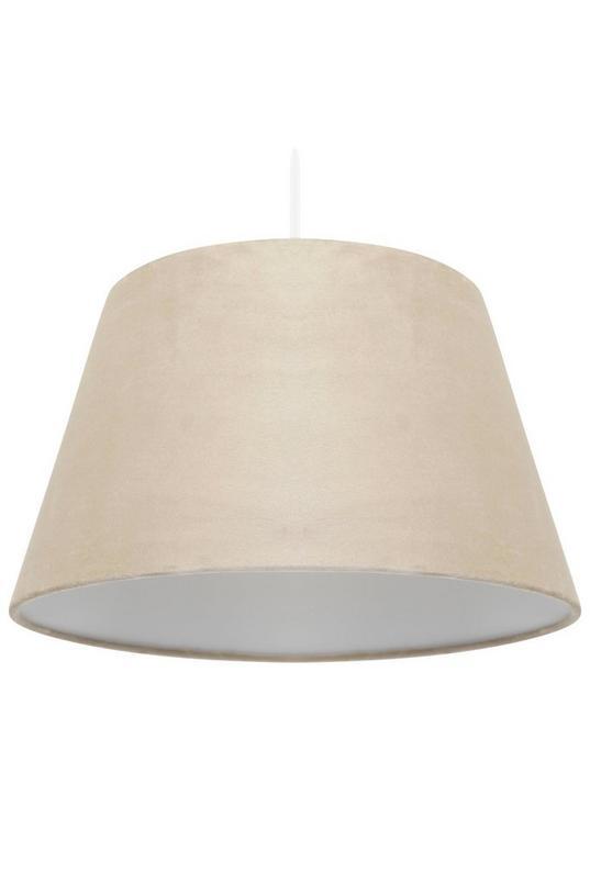 Ennis Easy Fit Velour Pendant Shades in Beige Size 14 Inch by K LIVING Ennis Easy Fit Velour Pendant Shades in Beige Size 14 Inch by K LIVING