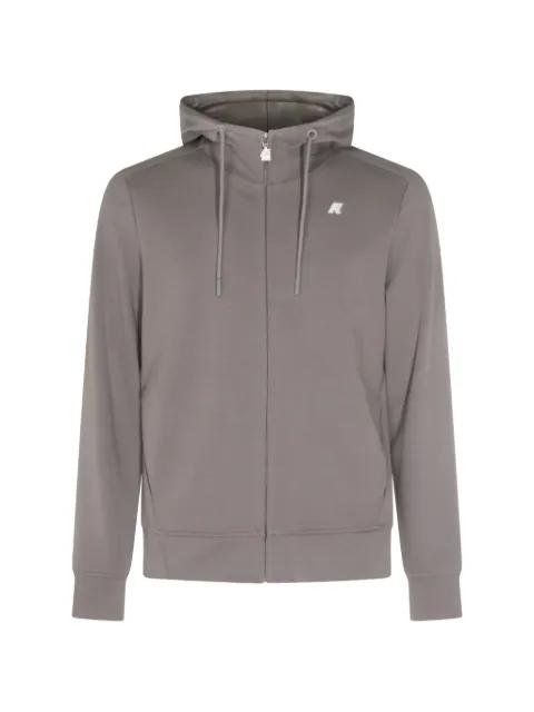 Anton logo-patch zip-up hoodie by K-WAY
