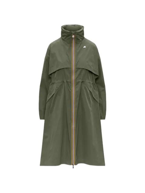 Aube Memory Touch drawstring panelled coat by K-WAY