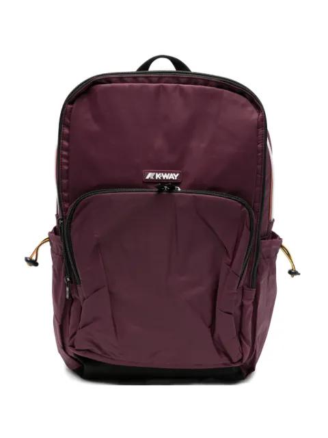 Gizy logo-patch backpack by K-WAY