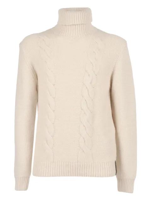 cable-knit turtleneck sweater by K-WAY