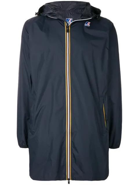 contrast-zip parka by K-WAY