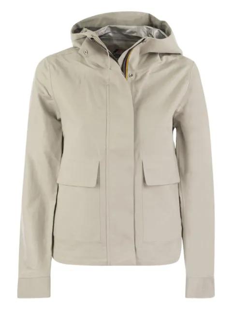 hoodied flap-pocket jacket by K-WAY