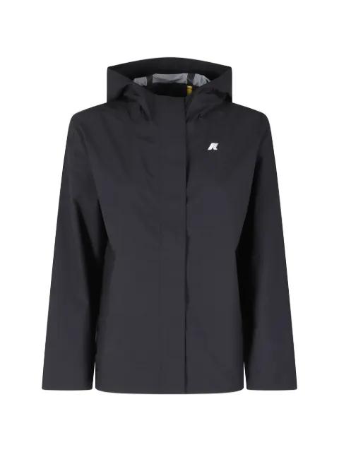 hoodied logo-patch jacket by K-WAY