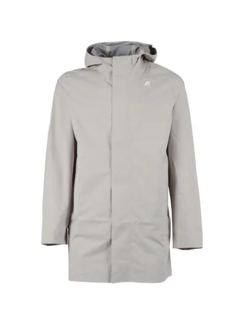 hoodied mid-length coat by K-WAY