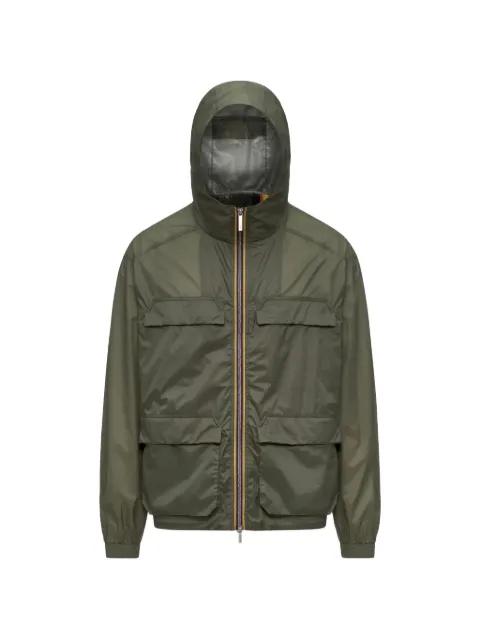 hoodied multi-pocket jacket by K-WAY