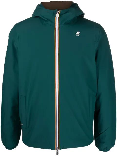 logo-appliqué hoodied jacket by K-WAY
