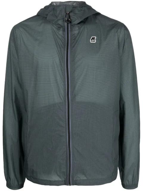 logo-patch hoodied jacket by K-WAY