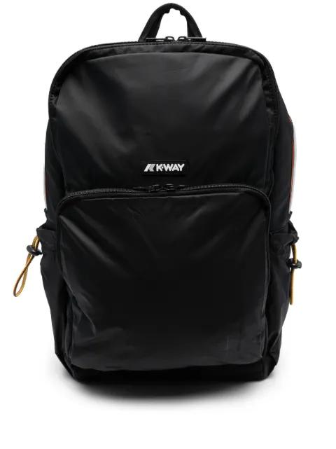 logo-patch ripstop padded backpack by K-WAY