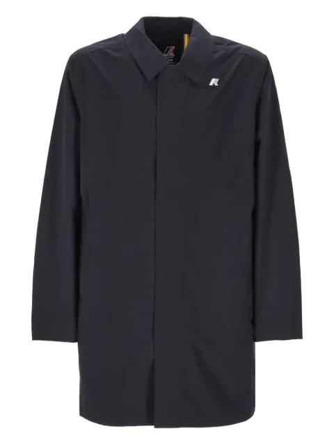 logo-patch trench coat by K-WAY