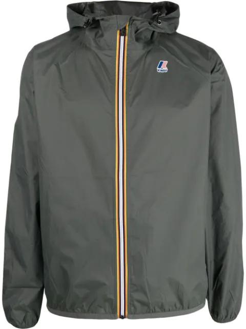 logo-print hoodied jacket by K-WAY