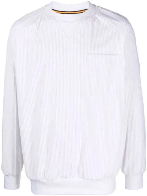 ribbed crew neck sweatshirt by K-WAY