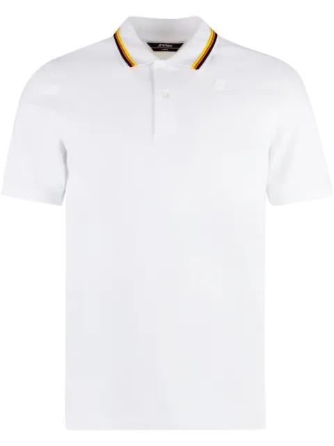 striped-collar polo shirt by K-WAY