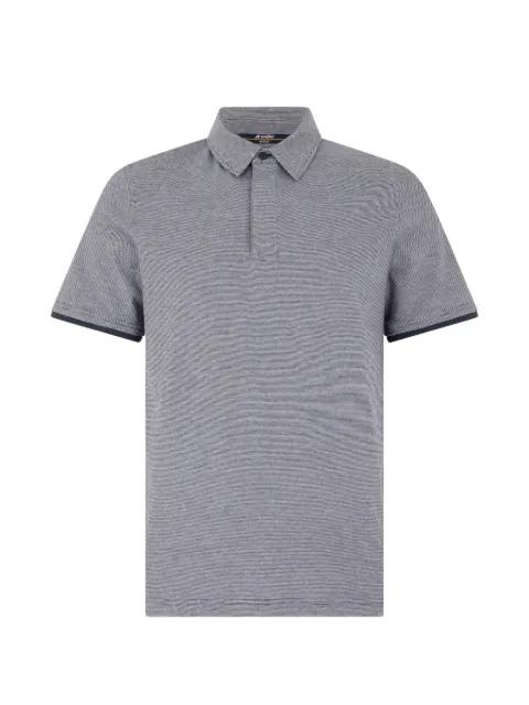 striped short-sleeve polo shirt by K-WAY